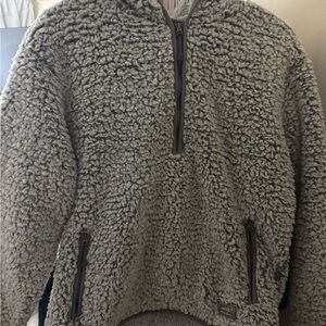 Eddie Bauer Men's Zip-Up Sherpa Sweater - Gray